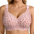 Women's Leopard Wireless Bralette: Full Coverage & Lift