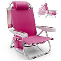 Lightweight Folding Beach & Camping Chair with Storage & Strap