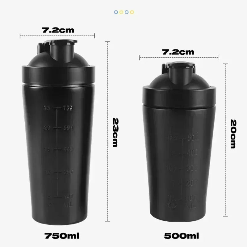 Stainless Steel Sports Shaker Bottle, Leakproof & Durable
