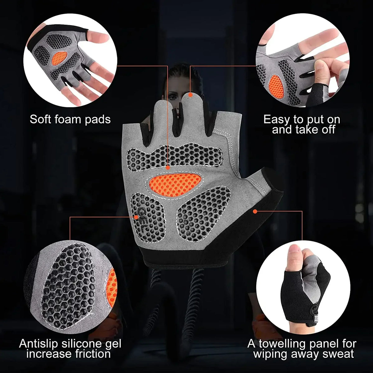 Non-Slip Weightlifting Breathable Training Gloves for Men & Women