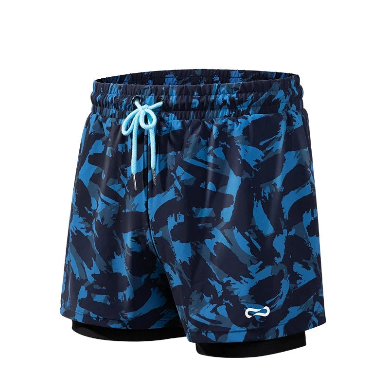 Men’s 2-in-1 Swim Trunks Compression Liner & Quick Dry